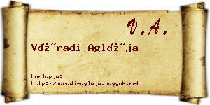 Váradi Aglája névjegykártya