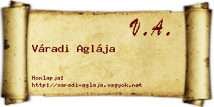 Váradi Aglája névjegykártya